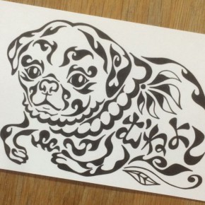 大好きなペットのわんちゃん（犬）の似顔絵風アート！大切な方に贈る絵のプレゼント