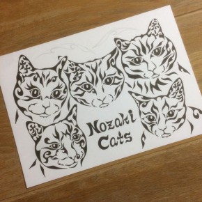 猫好きのお母さんに贈る！愛する飼い猫５匹をモチーフにした絵のオーダーメイド