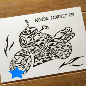 愛車のホーネット250（HORNET250）をモチーフに！オーナーになった記念の絵のオーダーメイド